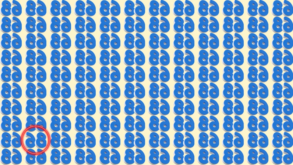 Optical Illusion IQ Test: Are You A Genius? Within 6 Seconds Spot The Inverted 86 among Inverted 68