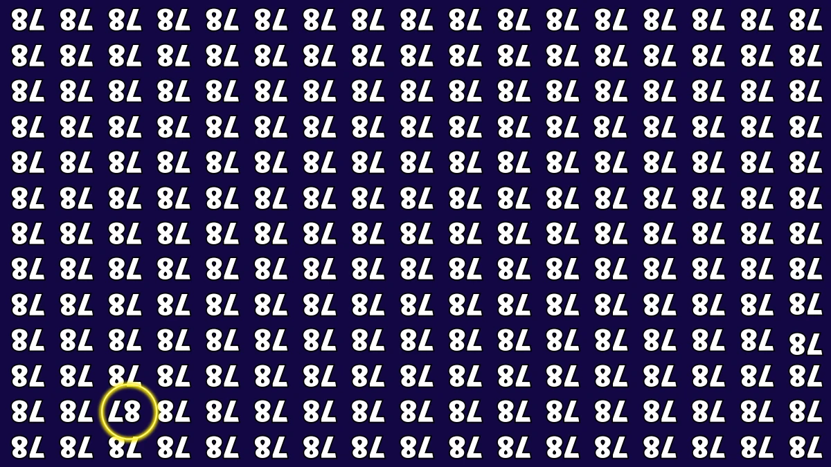 Optical Illusion IQ Test: Are You A Genius? Within 7 Seconds Spot The Inverted 87 among Inverted 78s