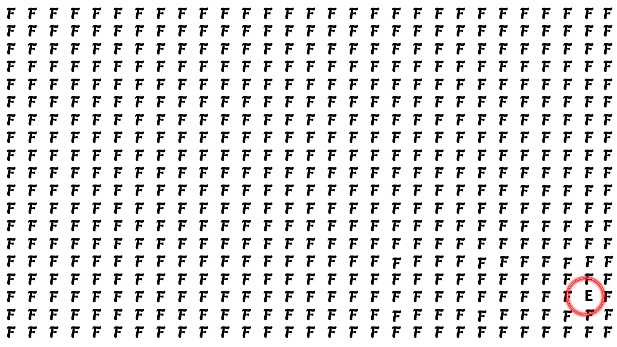 Optical Illusion IQ Test: Find the letter E among Fs