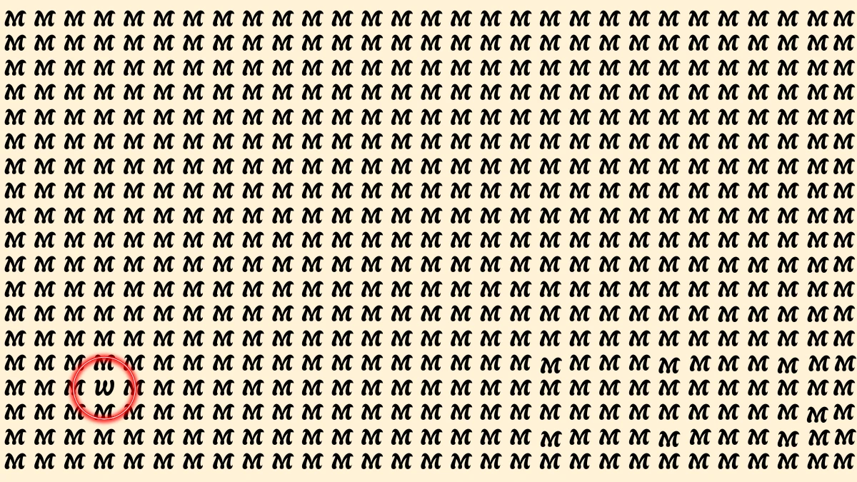 Optical Illusion IQ Test: Find the letter W among Ms