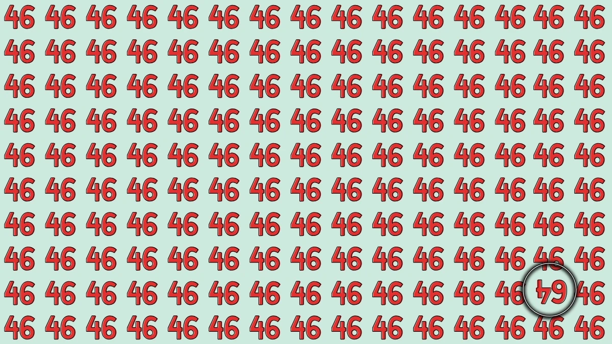 Optical Illusion: Only People with Eagle Eyes Can Spot the Inverted 64 among 46