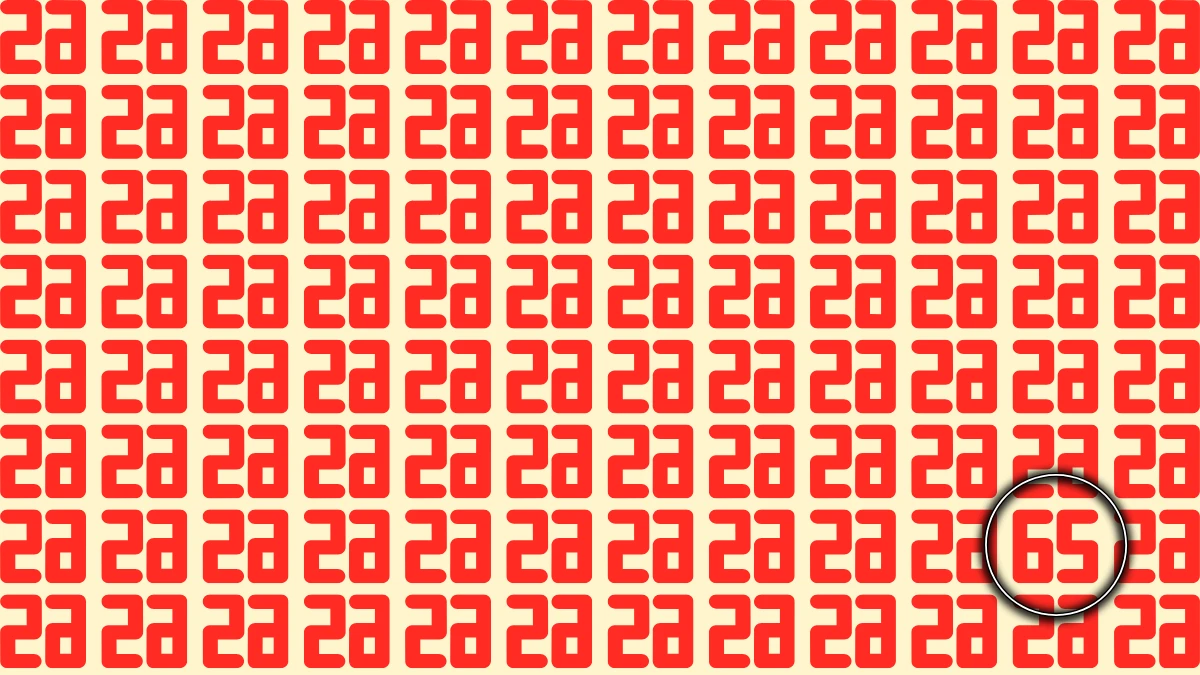 Optical Illusion: Only People with Eagle Eyes Can Spot the Number 65 among Inverted 65