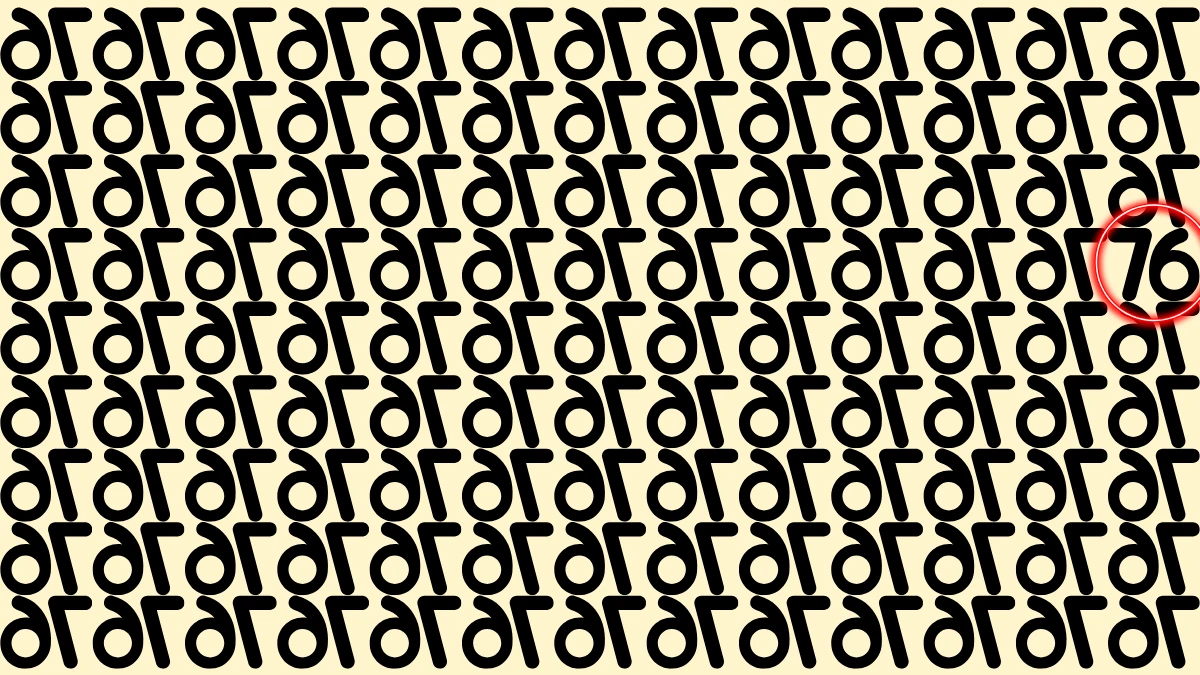 Optical Illusion: Only People with Eagle Eyes Can Spot the Number 76 among Inverted 76