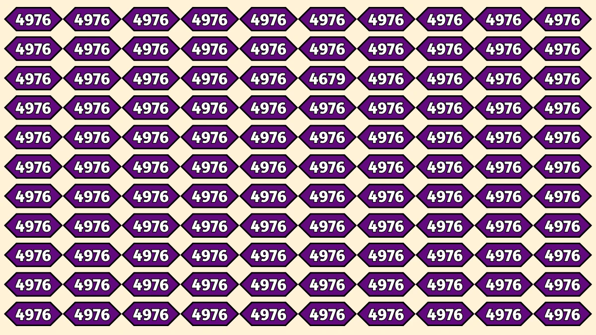 Optical Illusion Puzzle IQ Test: Within 9 Seconds Spot The Number 4679 among 4976s