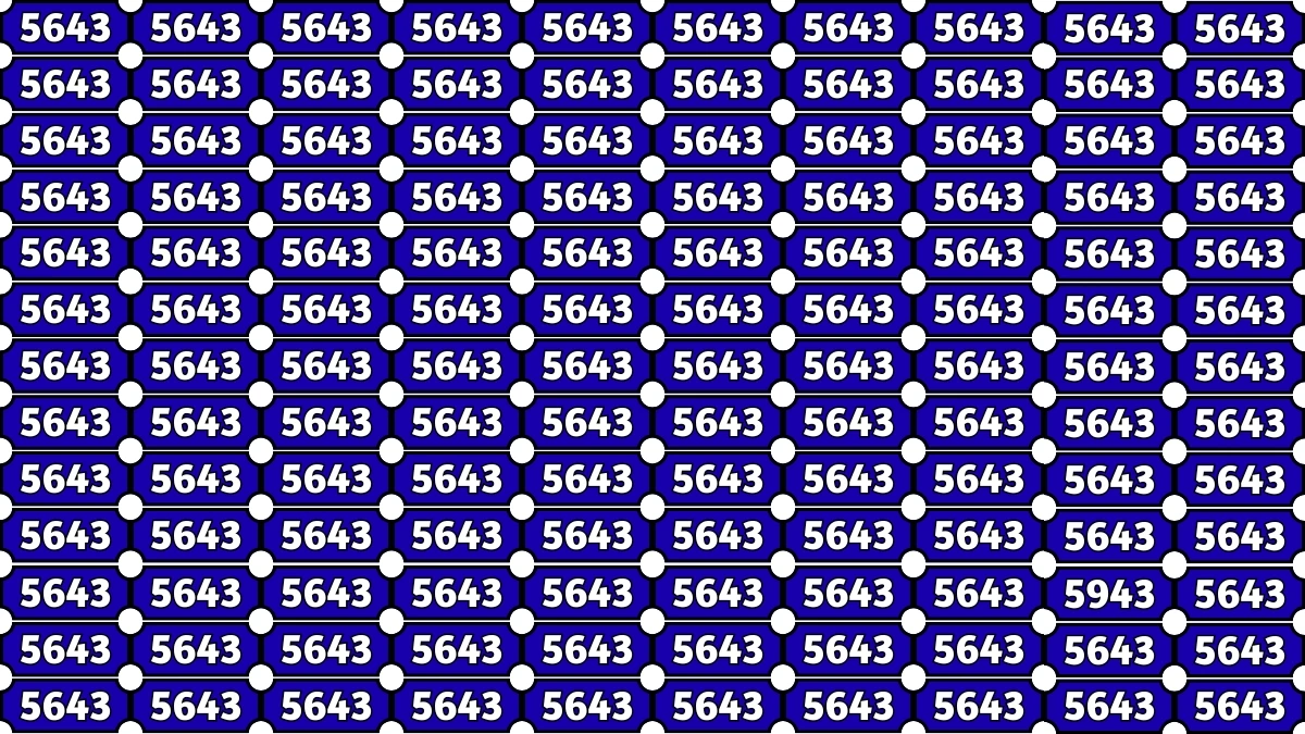 Optical Illusion Puzzle IQ Test: Within 9 Seconds Spot The Number 5943 among 5643
