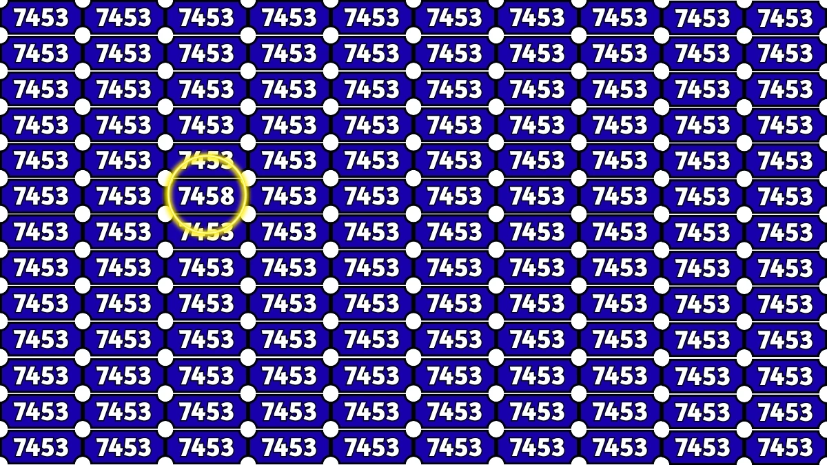 Optical Illusion Puzzle IQ Test: Within 9 Seconds Spot The Number 7458 among 7453