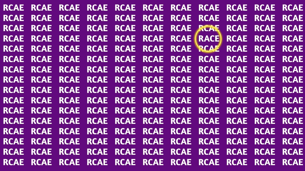 Optical Illusion Visual Test: Only People with Sharp Eyes Can Spot the Word Race in 6 Secs