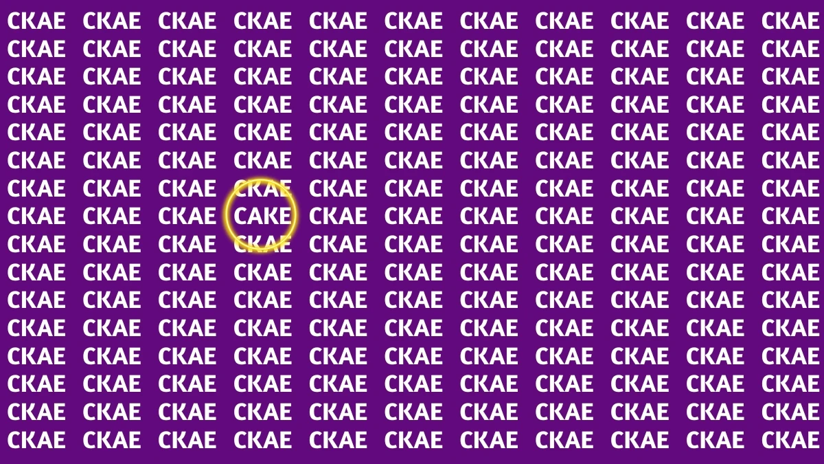 Optical Illusion Visual Test: Within 5 Seconds Spot The Word CAKE among CKAEs