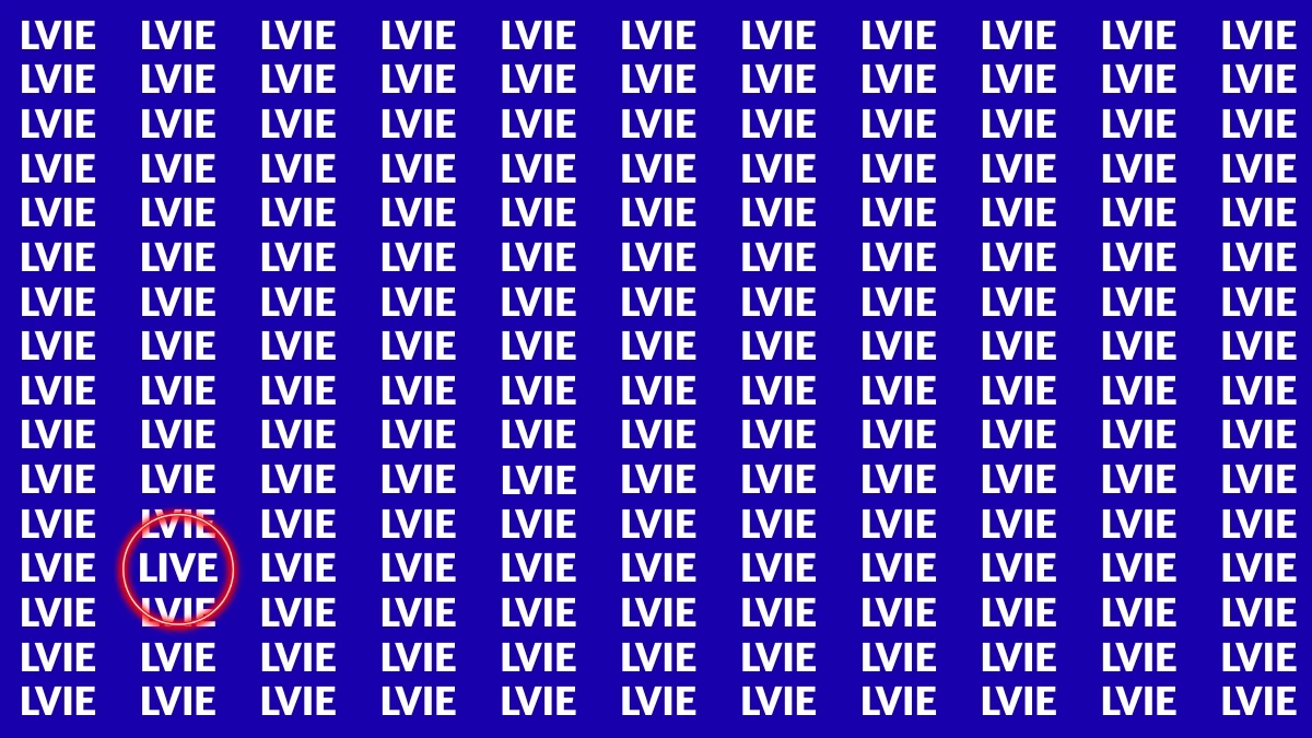 Optical Illusion Visual Test: Within 5 Seconds Spot The Word LIVE among LVIE