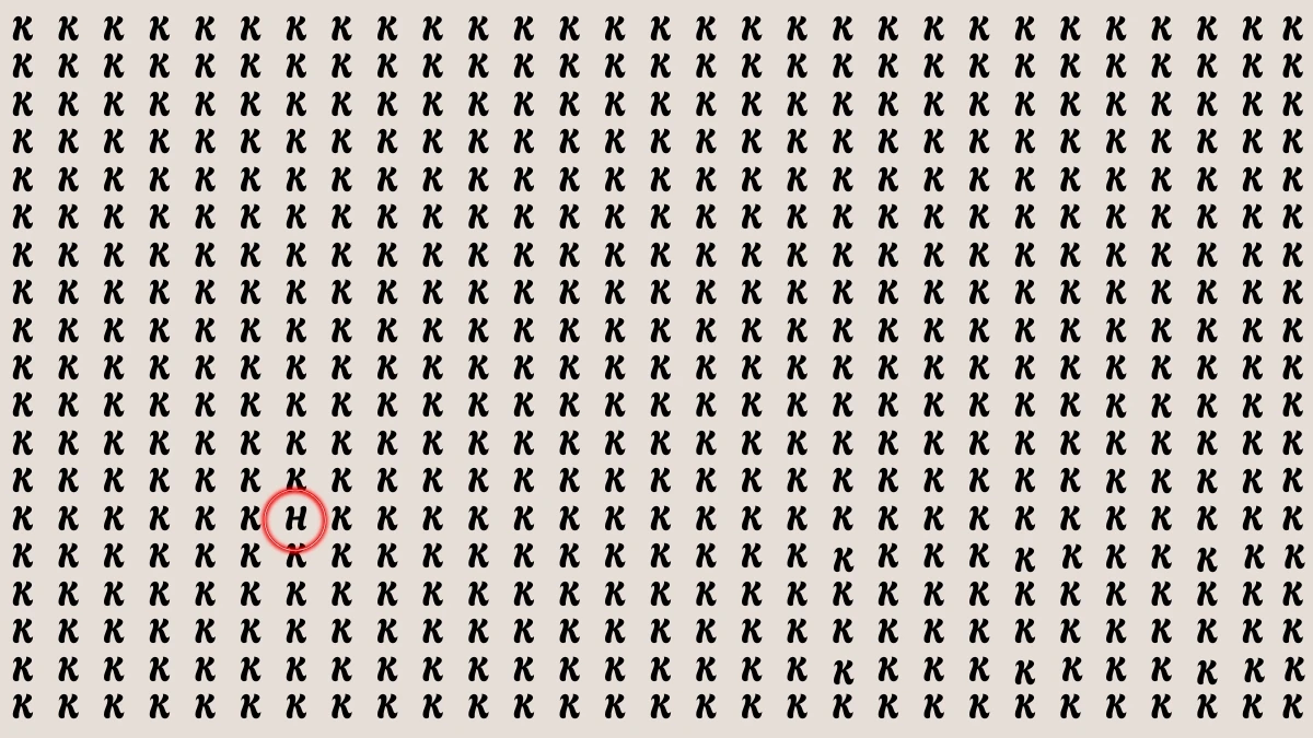 Optical Illusion: Within 5 Seconds Spot The Letter H among Ks