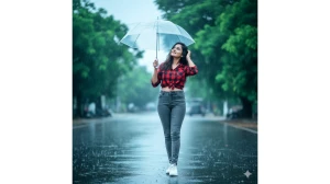 3 Gemini AI Rainy Photo Editing Prompts Copy-Paste for Men, Women & Couples image