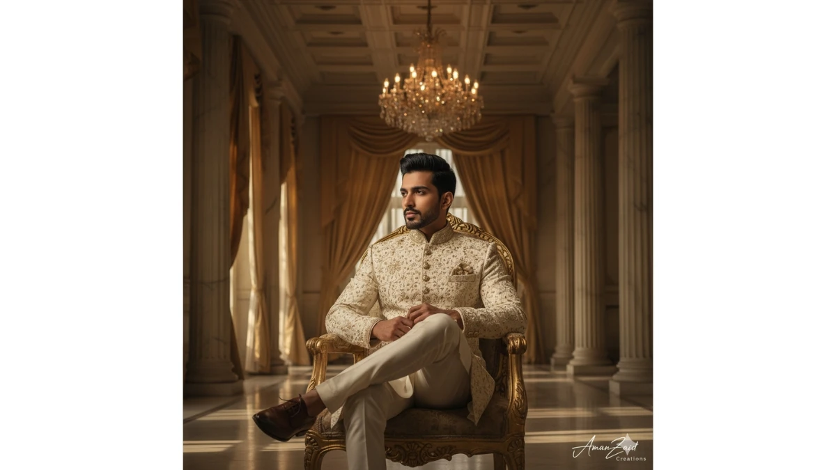 5 Instagram Trending ChatGPT Photo Editing Prompts for Boys to Create Royal and Cinematic Sherwani Portraits in 8K