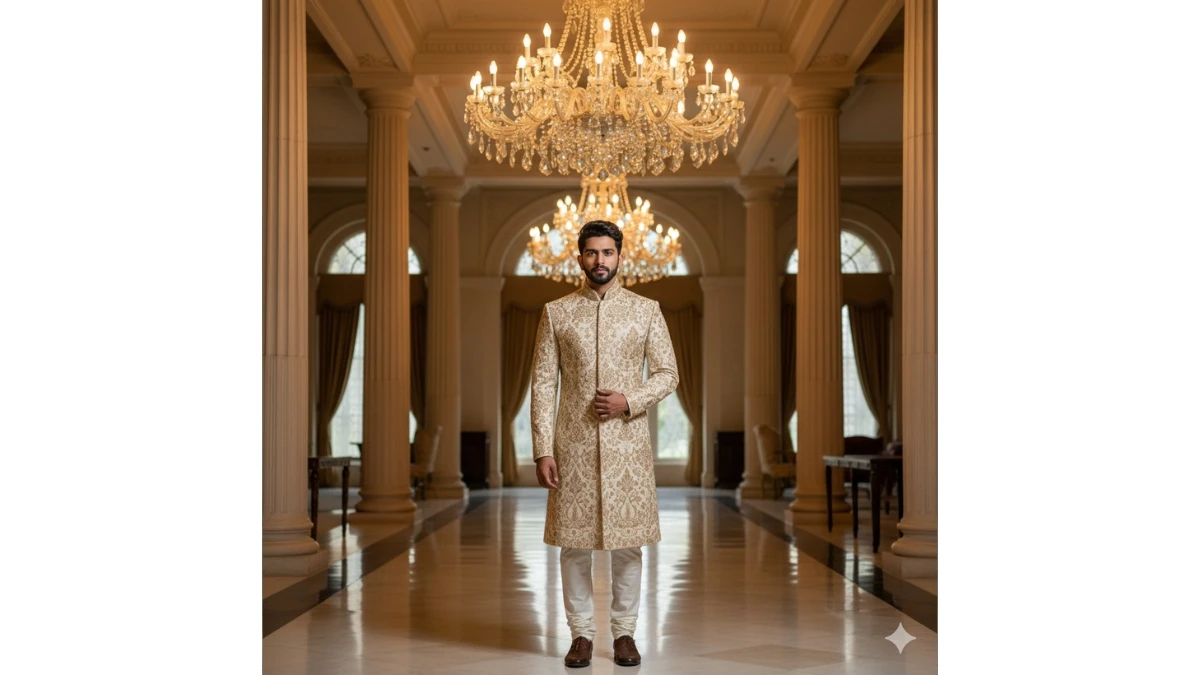 5 Instagram Trending ChatGPT Photo Editing Prompts for Boys to Create Royal and Cinematic Sherwani Portraits in 8K