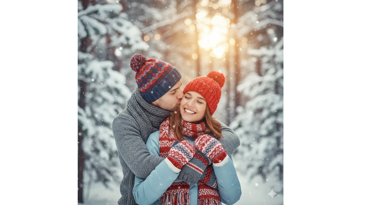 10 Gemini AI Snow Photo Editing Prompts Copy-Paste for Couples