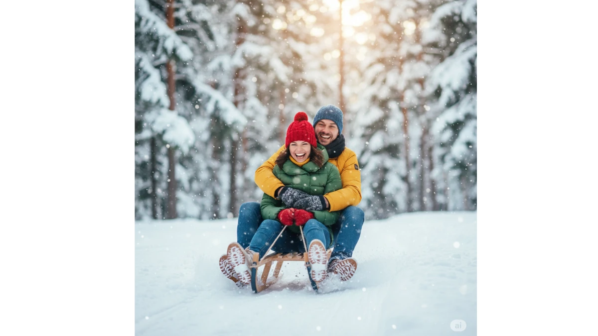 10 Gemini AI Snow Photo Editing Prompts Copy-Paste for Couples