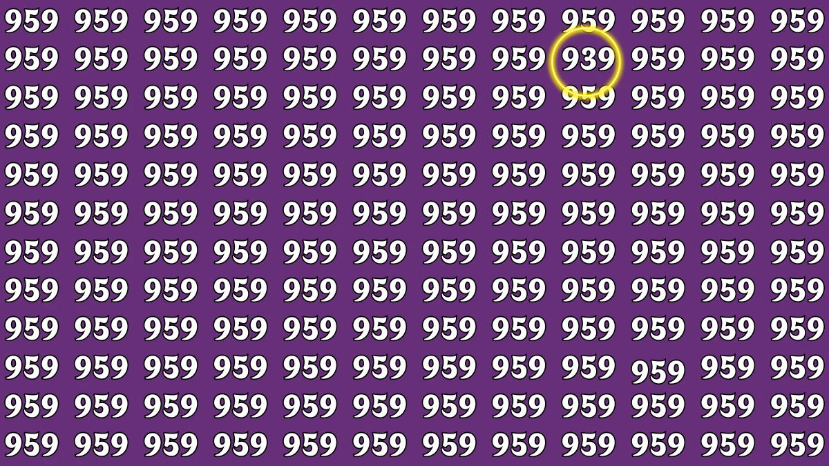 Optical Illusion 7 Seconds Challenge: Only People with Eagle Eyes Can spot the Number 939