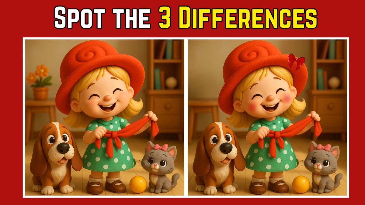 Spot the 3 Difference: Only 1 in 10 people can find all the differences in 12 Seconds