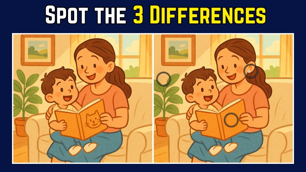 Spot the 3 Difference: Only 5 out of 50 can spot the 3 differences in the Mother and Son Image in in 12 Seconds