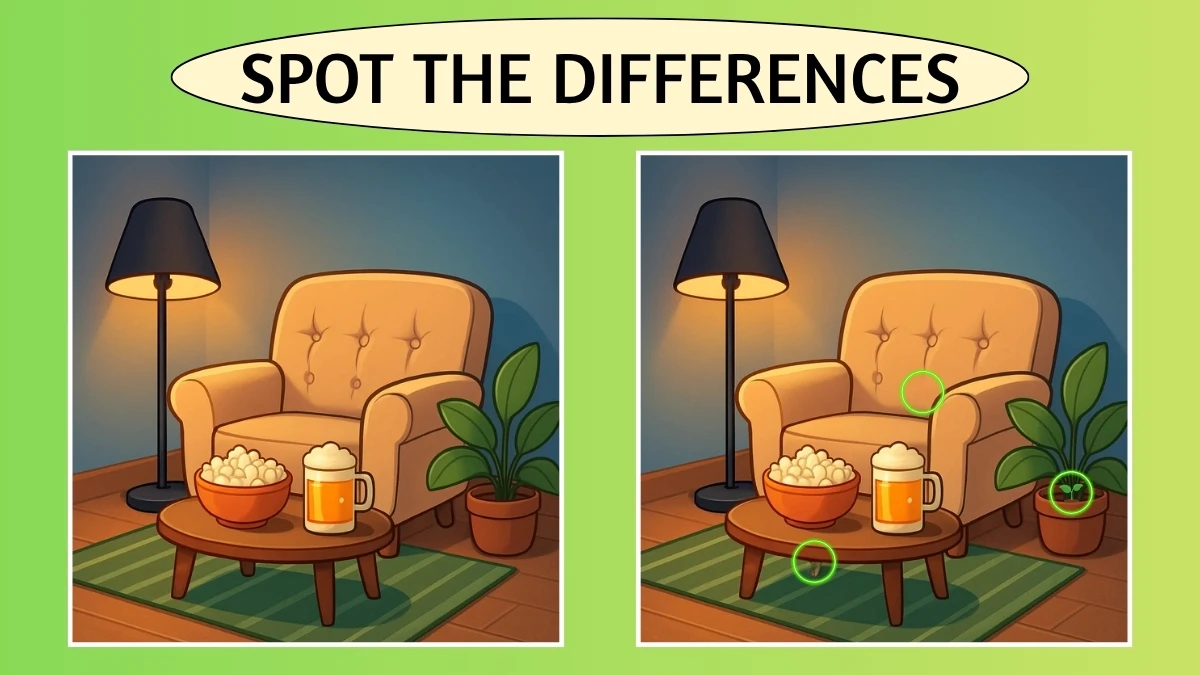 Spot The Difference: Can you spot 3 differences in 9 seconds?