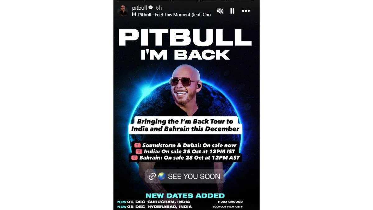 Pitbull Returns to India: Dates, Cities & Tickets for ‘I’m Back’ Tour