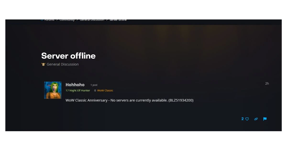World of Warcraft Servers Down: Currently Unavailable for Users