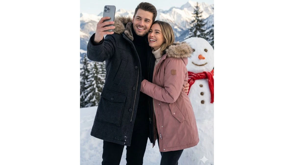 11 Viral Google Gemini AI Snow Photo Editing Prompts for Couples to Create Trending Romantic Winter Portraits