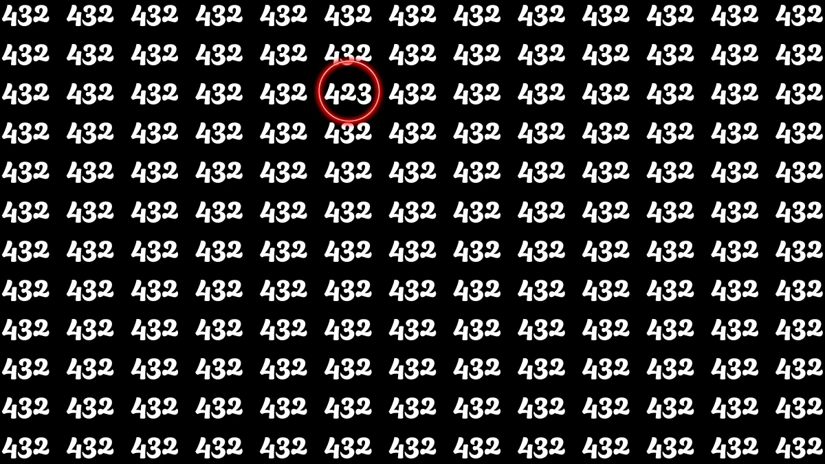 Optical Illusion 8 Seconds Challenge: Only People with Eagle Eyes Can spot the Number 423