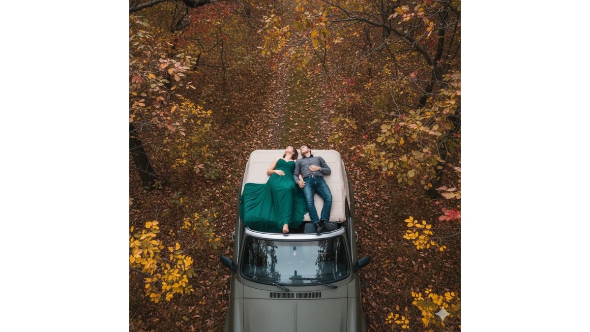 5 Cinematic Drone Shot Gemini AI Photo Editing Prompts That Make Couples Look Straight Out of a Film