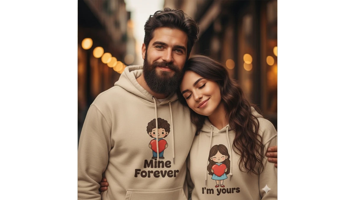 6 Google Gemini AI Photo Editing Prompts for Couples to Create Cozy & Aesthetic Matching Hoodie Portraits in 8K