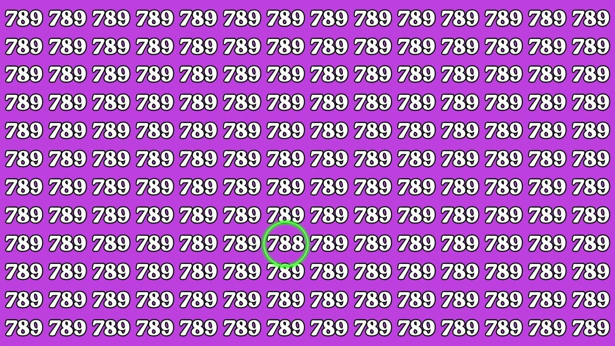 Optical Illusion 7 Seconds Challenge: Only People with Eagle Eyes Can spot the Number 788