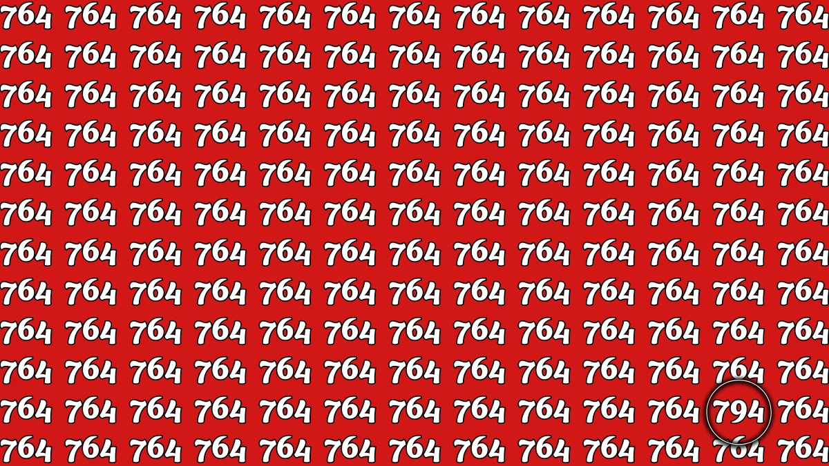 Optical Illusion 7 Seconds Challenge: Only People with Eagle Eyes Can spot the Number 794