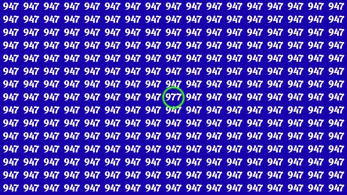 Optical Illusion 7 Seconds Challenge: Only People with Eagle Eyes Can spot the Number 977