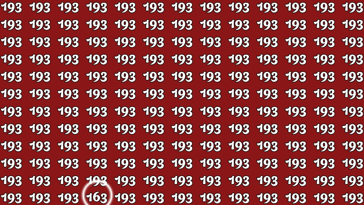 Optical Illusion 7 Seconds Test: Only People with Eagle Eyes Can spot the Number 163