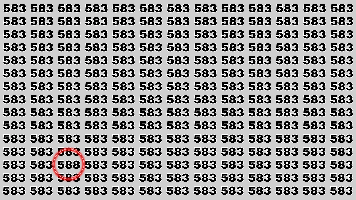 Optical Illusion 7 Seconds Test: Only People with Eagle Eyes Can spot the Number 588
