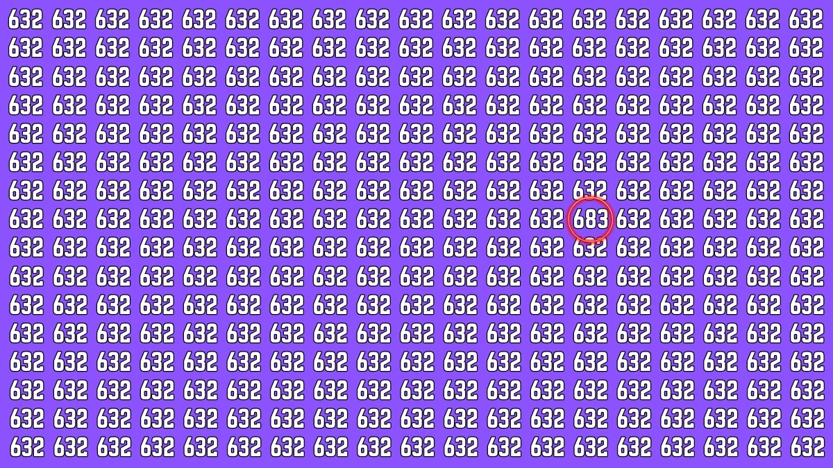 Optical Illusion 7 Seconds Test: Only People with Eagle Eyes Can spot the Number 683