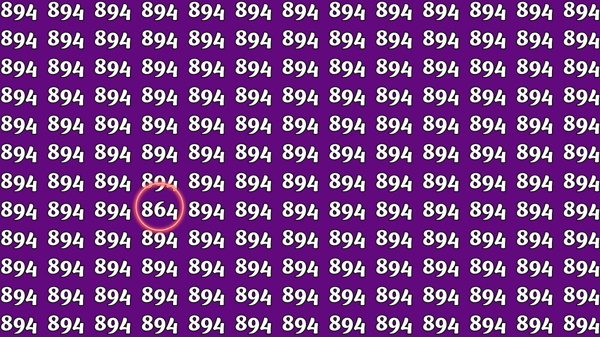 Optical Illusion 7 Seconds Test: Only People with Eagle Eyes Can spot the Number 864