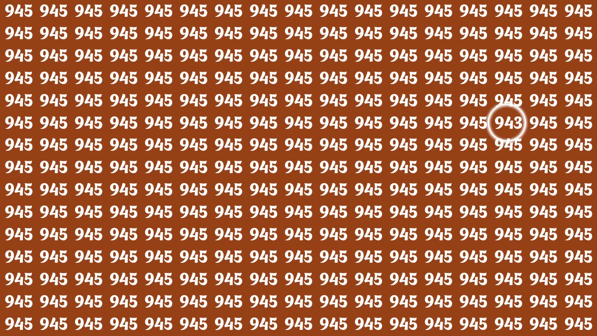 Optical Illusion 7 Seconds Test: Only People with Eagle Eyes Can spot the Number 943