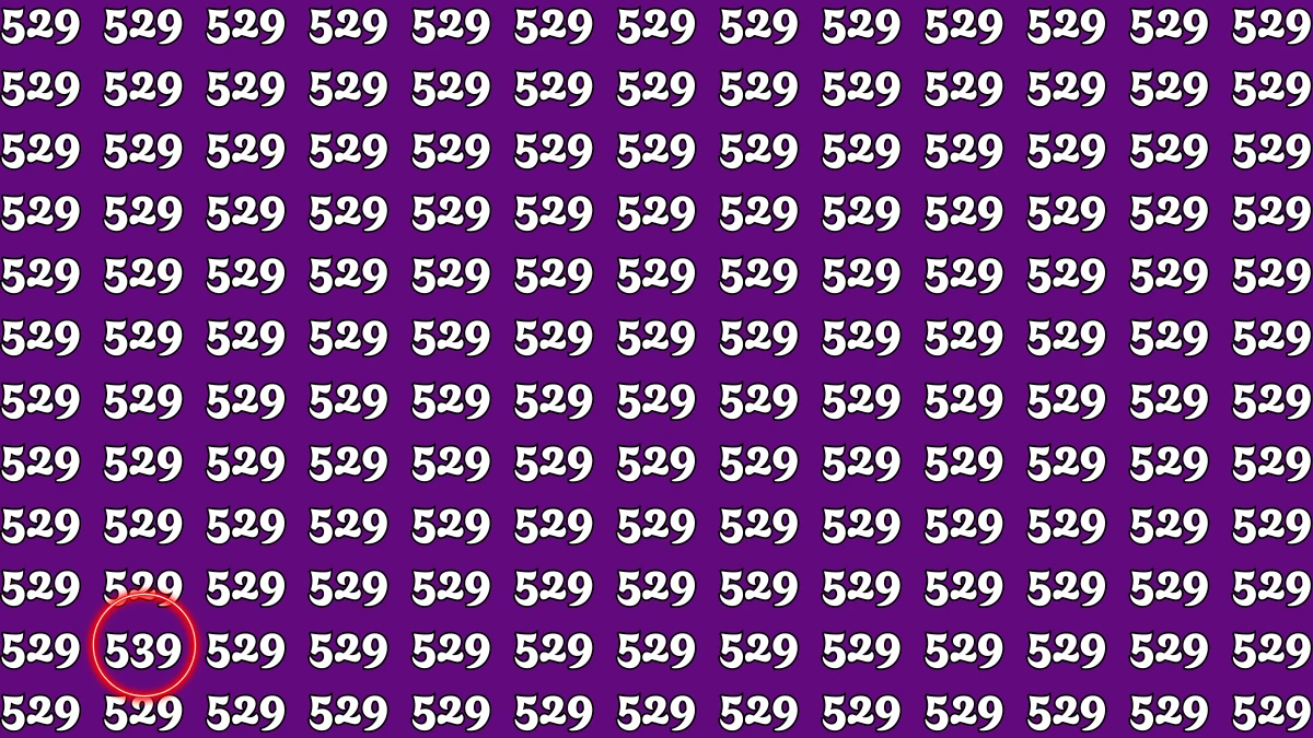 Optical Illusion 8 Seconds Challenge: Only People with Eagle Eyes Can spot the Number 539