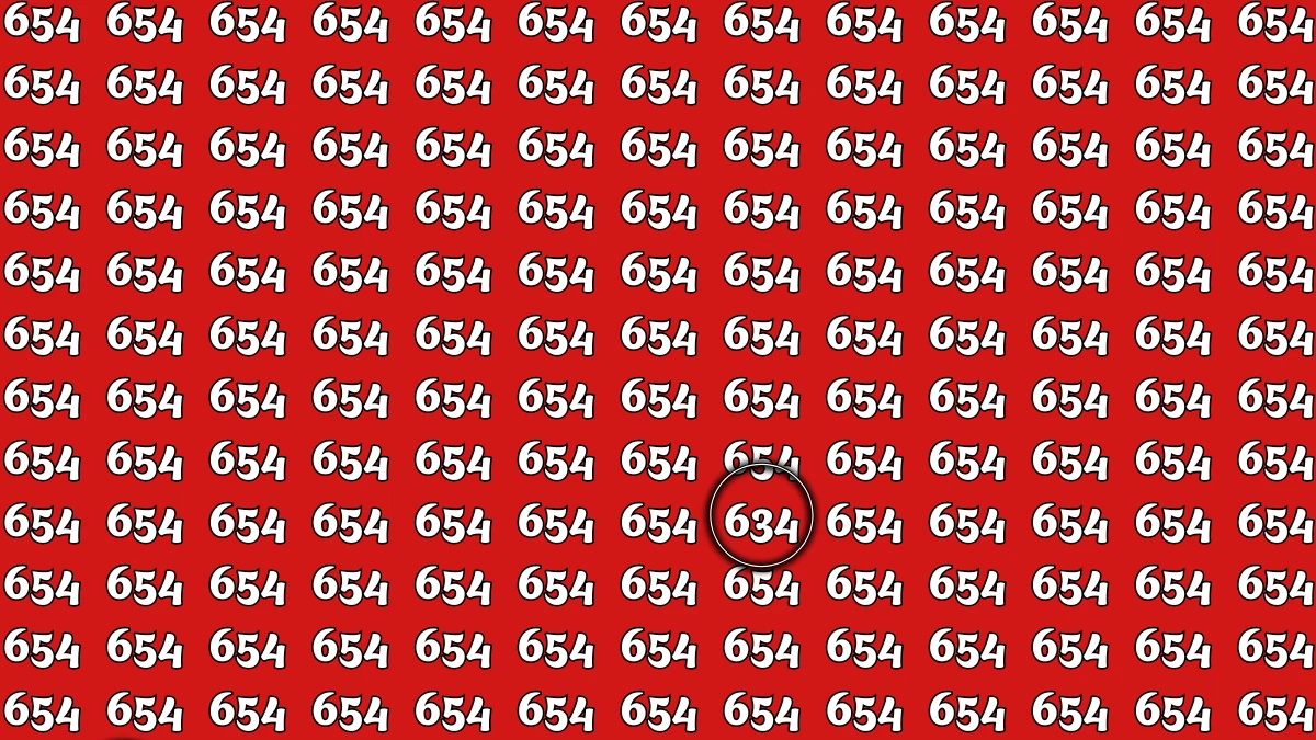 Optical Illusion 8 Seconds Challenge: Only People with Eagle Eyes Can spot the Number 634