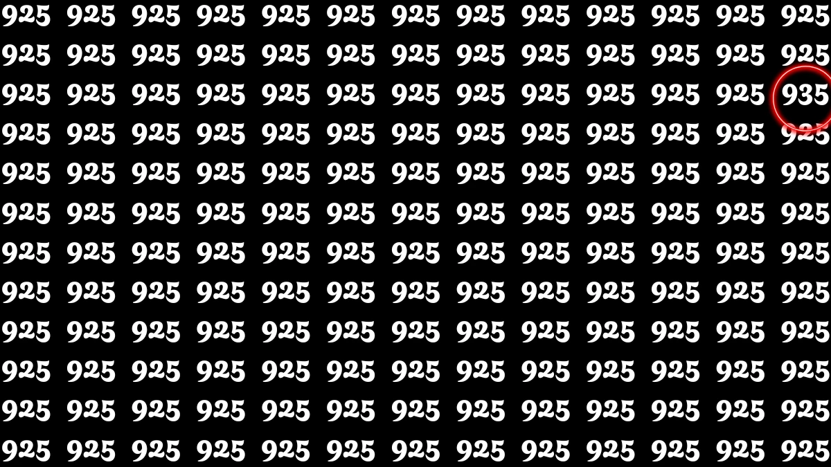 Optical Illusion 8 Seconds Challenge: Only People with Eagle Eyes Can spot the Number 935