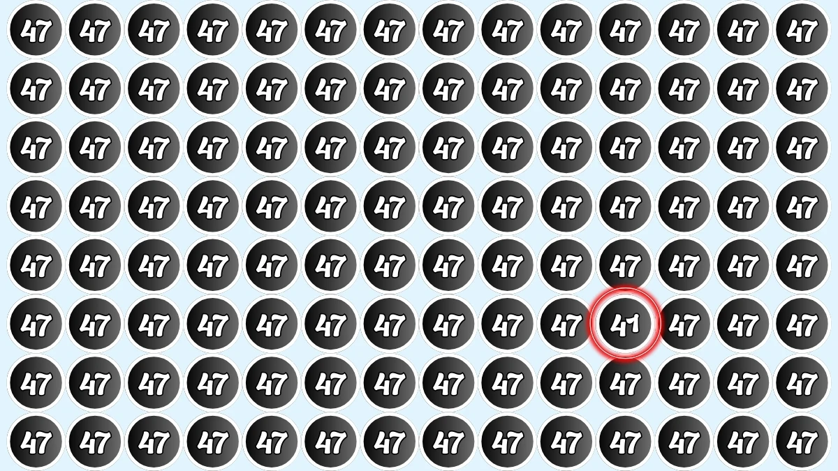 Optical Illusion Find it Out: Within 5 Seconds Spot The Number 41 among 47
