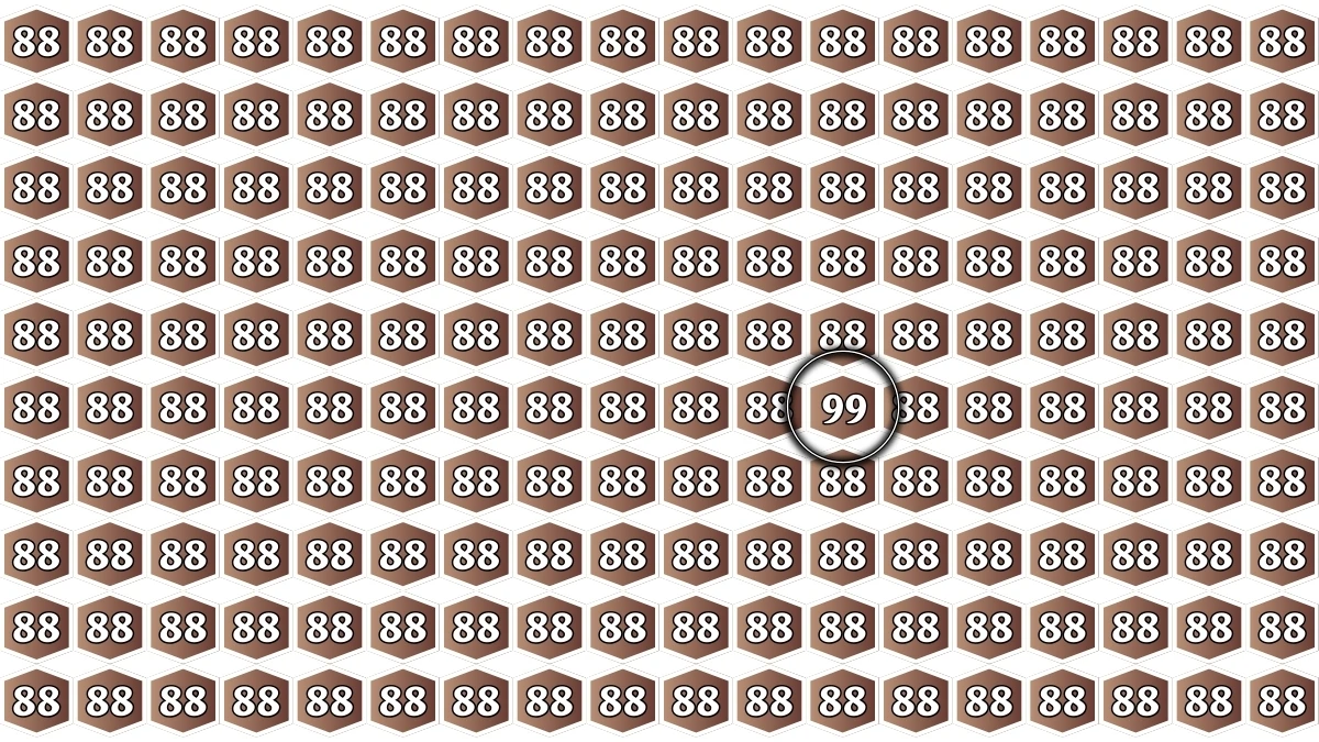 Optical Illusion Find it Out: Within 5 Seconds Spot The Number 99 among 88