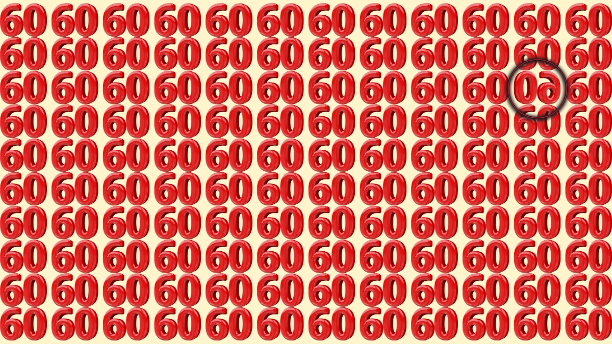 Optical Illusion IQ Test: Are You A Genius? Within 5 Seconds Spot The Inverted 60 among 60
