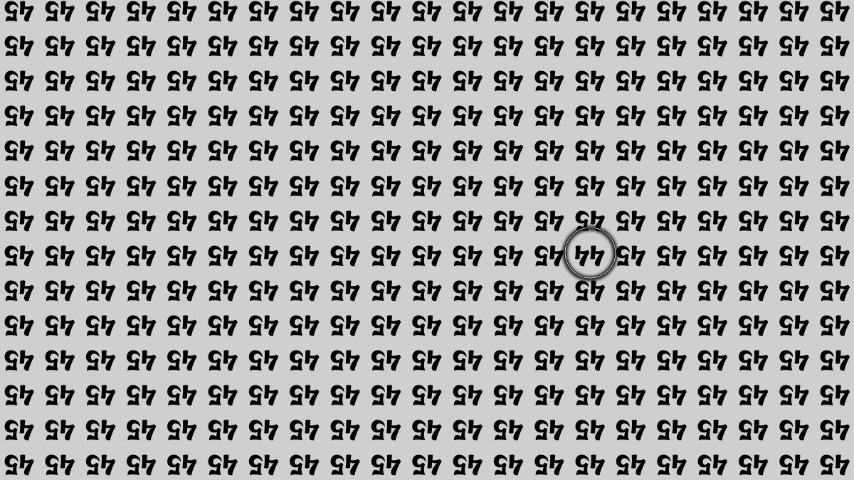 Optical Illusion IQ Test: Are You A Genius? Within 8 Seconds Spot The Inverted 44 among Inverted 45