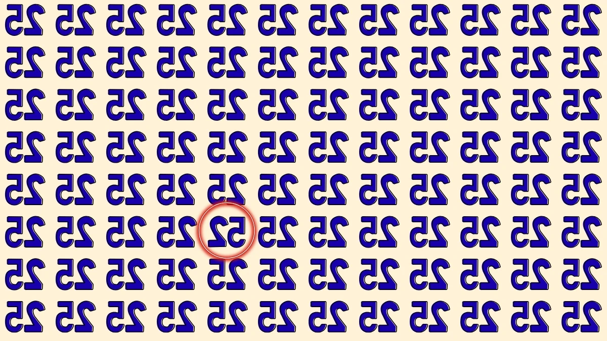 Optical Illusion IQ Test: Are You A Genius? Within 8 Seconds Spot The Inverted 52 among Inverted 25
