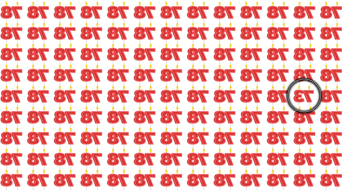 Optical Illusion IQ Test: Are You A Genius? Within 8 Seconds Spot The Inverted 73 among Inverted 78