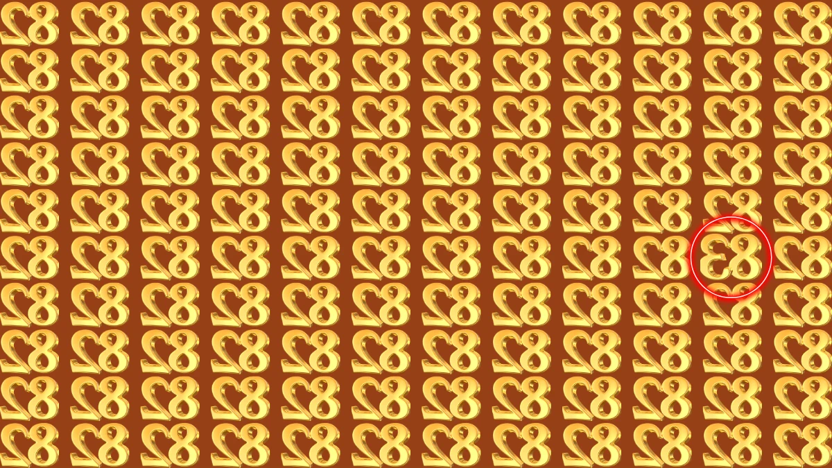 Optical Illusion IQ Test: Are You A Genius? Within 8 Seconds Spot The Inverted 83  among Inverted 82
