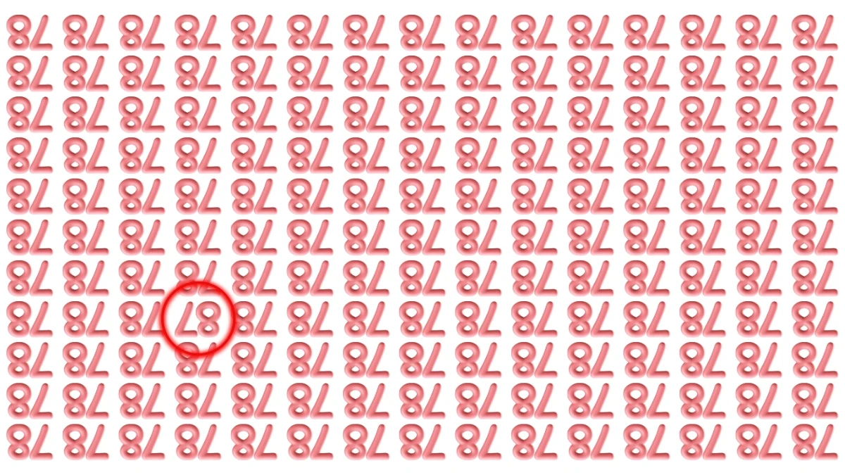 Optical Illusion IQ Test: Are You A Genius? Within 8 Seconds Spot The Inverted 87 among Inverted 78