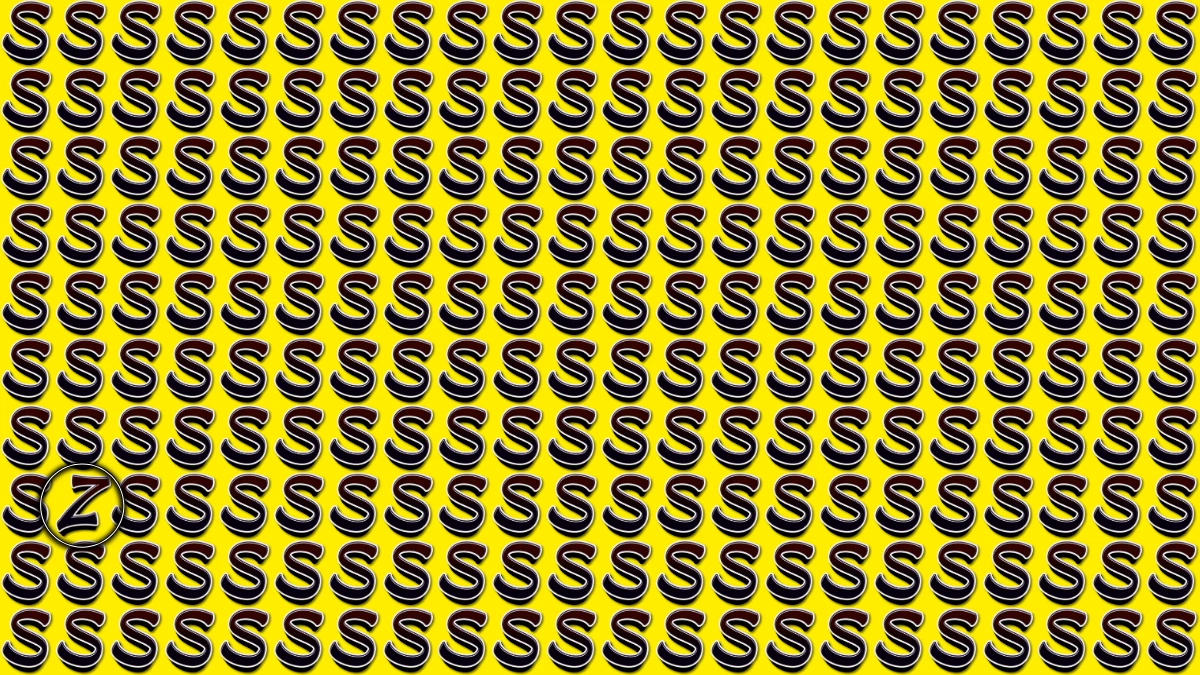 Optical Illusion IQ Test: Can you find another letter in the sea of 'S'?