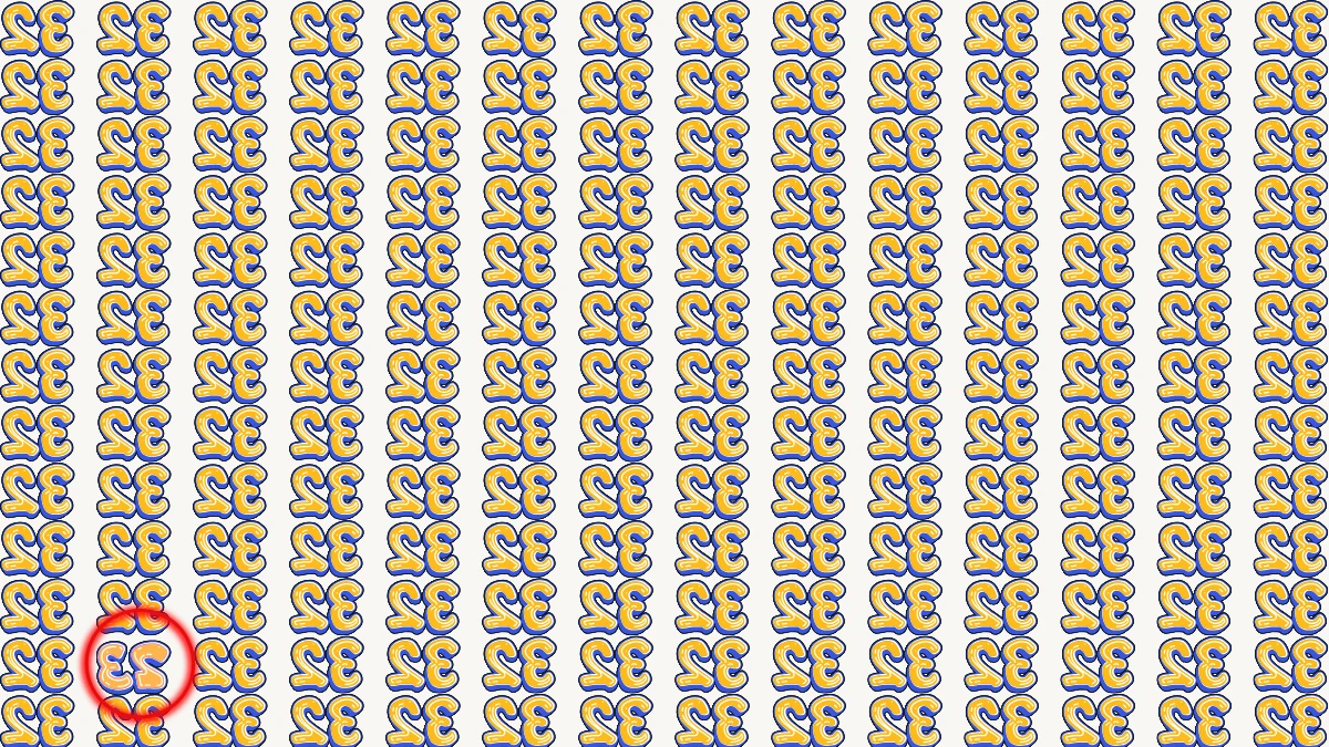 Optical Illusion IQ Test: Are You A Genius? Within 8 Seconds Spot The Inverted 23 among 32